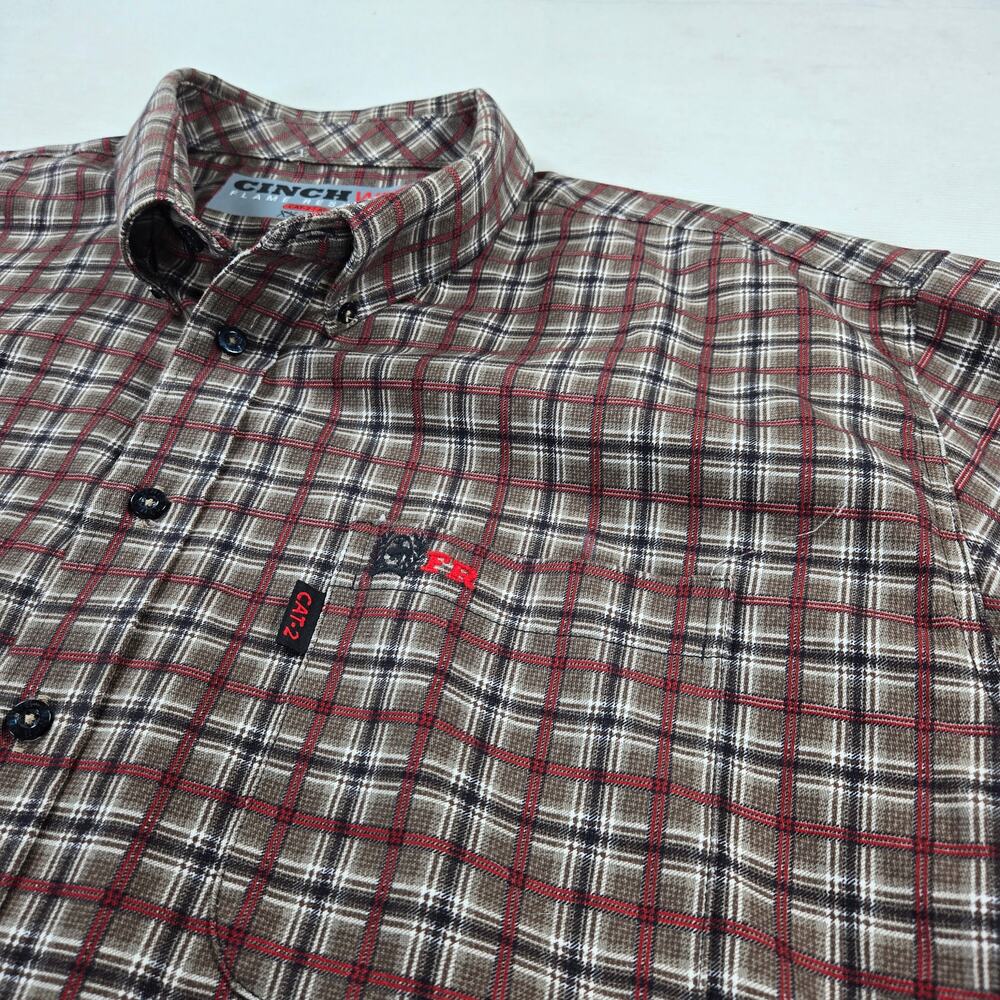 Cinch WRX Flame Resistant Long Sleeve Button Up Western‎ Shirt Men's Size XXL